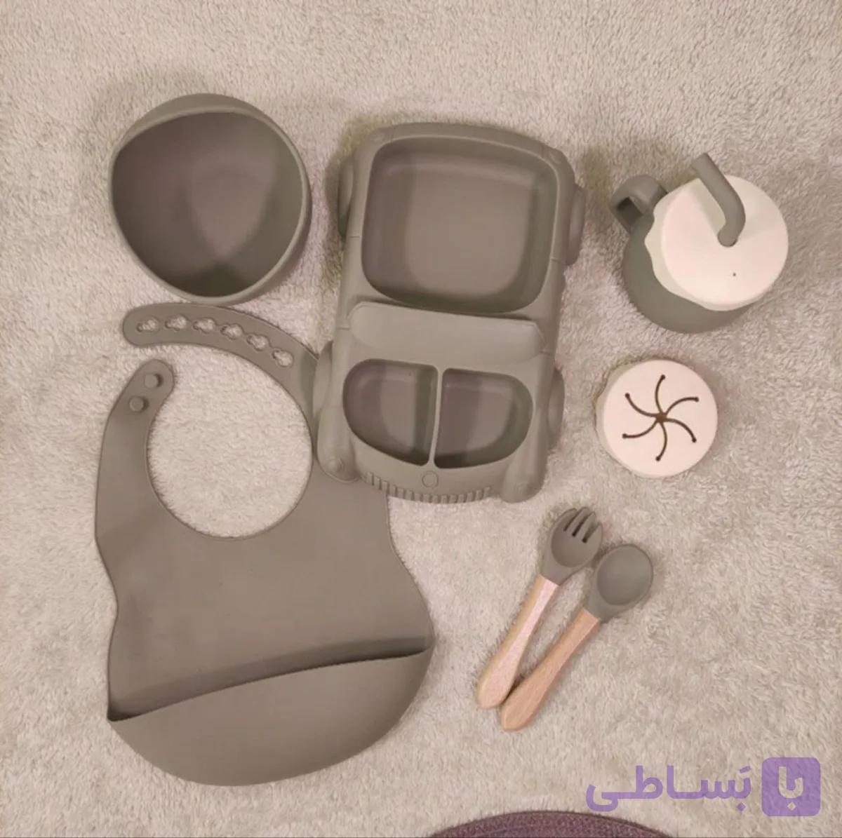 ست غذاخوری سیلیکونی طرح ماشین ۳۲۹۹