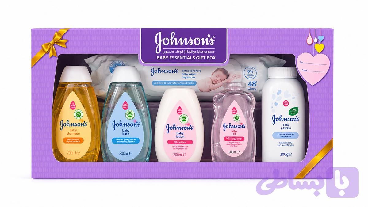 پک هدیه 6 تکه محصولات مراقبت از کودک جانسون (Johnson Baby Essentials Gift Box)
