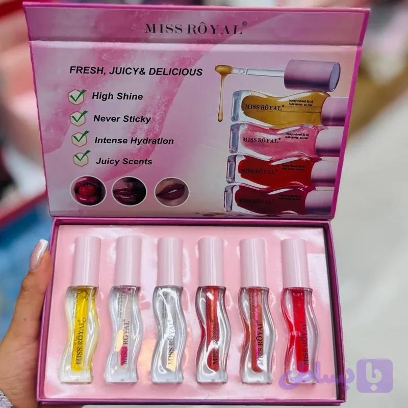 پک 6 عددی برق لب میس رویال | Miss Royal Lip Gloss 6-pack — تصویر 1