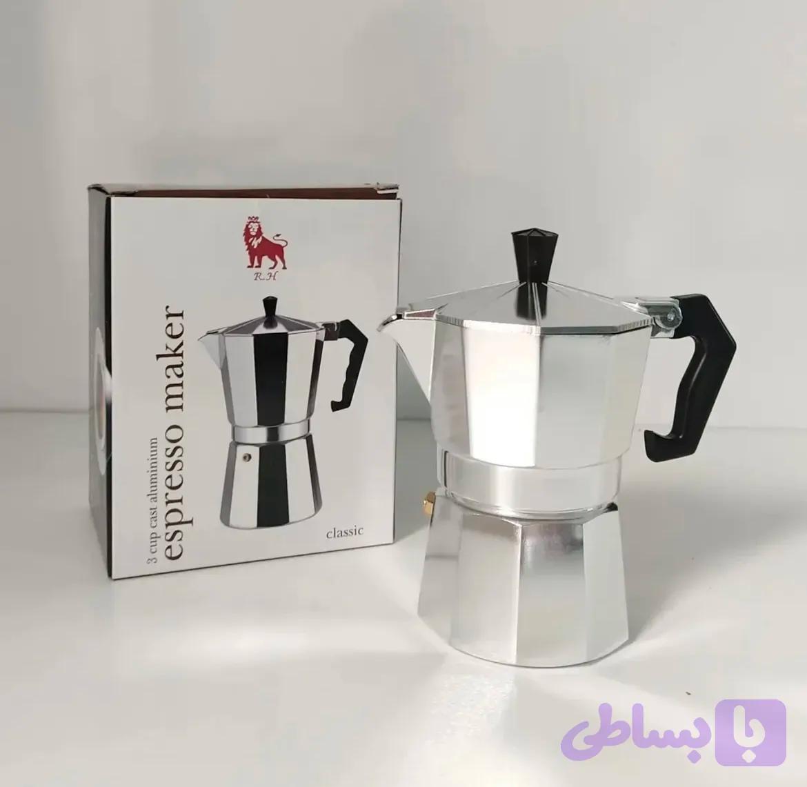 قهوه جوش موکاپاد آلمینیومی یک کاپ و دو کاپ و سه کاپ