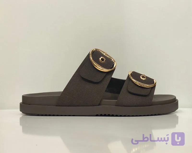 صندل زنانه Hawaii نوبوک- مشکی و قهوه ای
