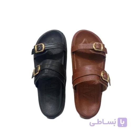 صندل زنانه Lily- مشکی و عسلی