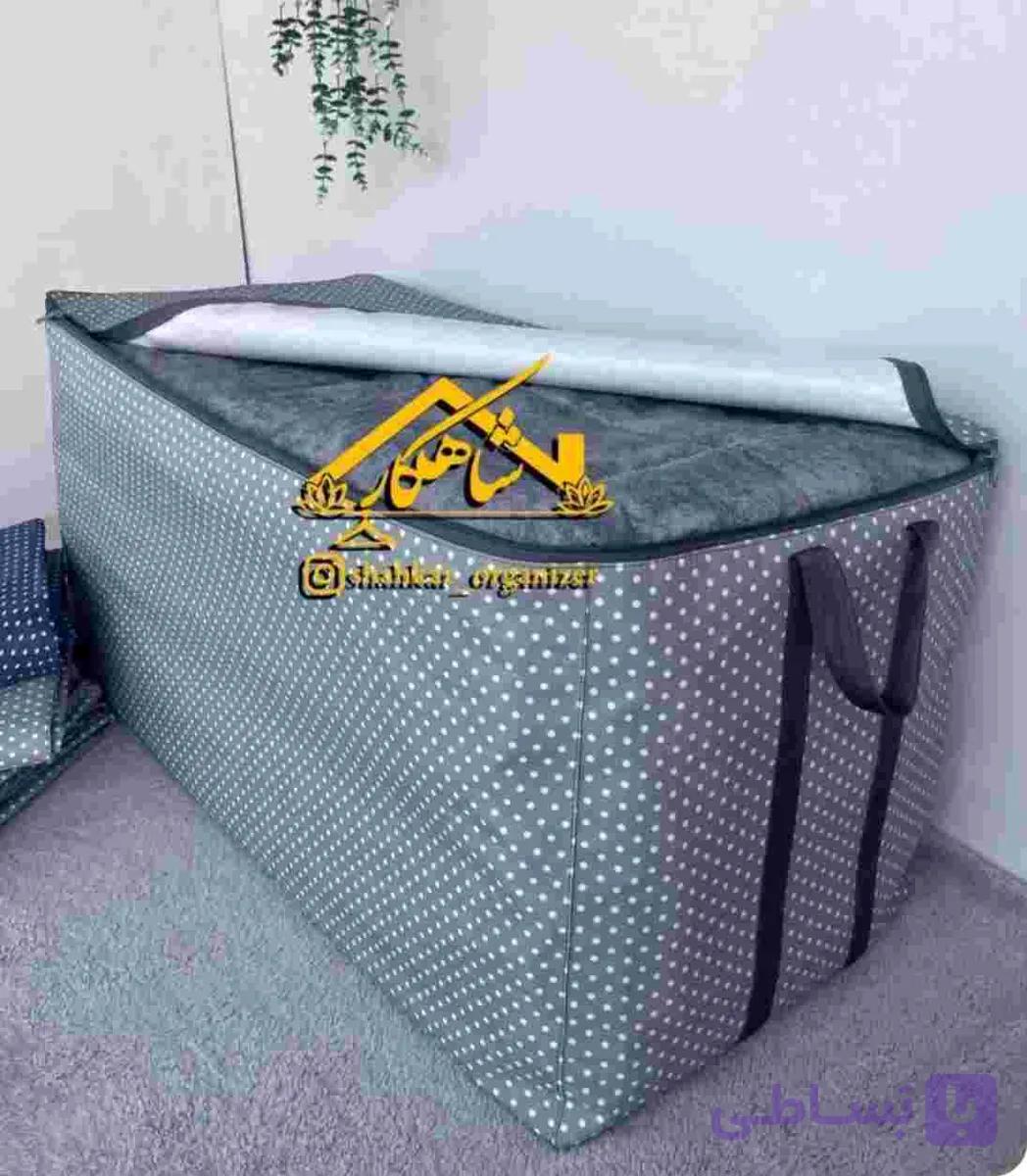 کاور رختخواب برزنتی سایز بزرگ طرح خالدار با زیپ وارداتی درجه یک