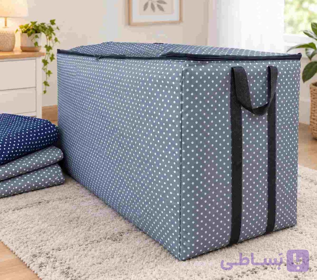 کاور تشک برزنتی ضد آب سایز بزرگ پشت فوم دار رنگ طوسی ساده