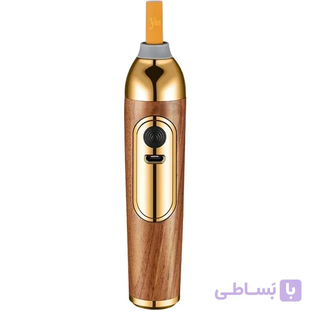 زیر سیگاری همراه با فندک USB طرح چوب گردو 1 — تصویر 1