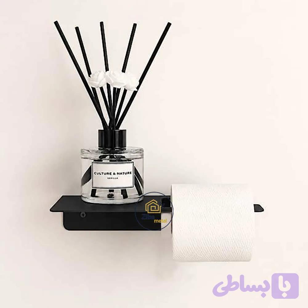 شلف فلزی پایه رول دستمال توالت مدرن و کاربردی کد zb41