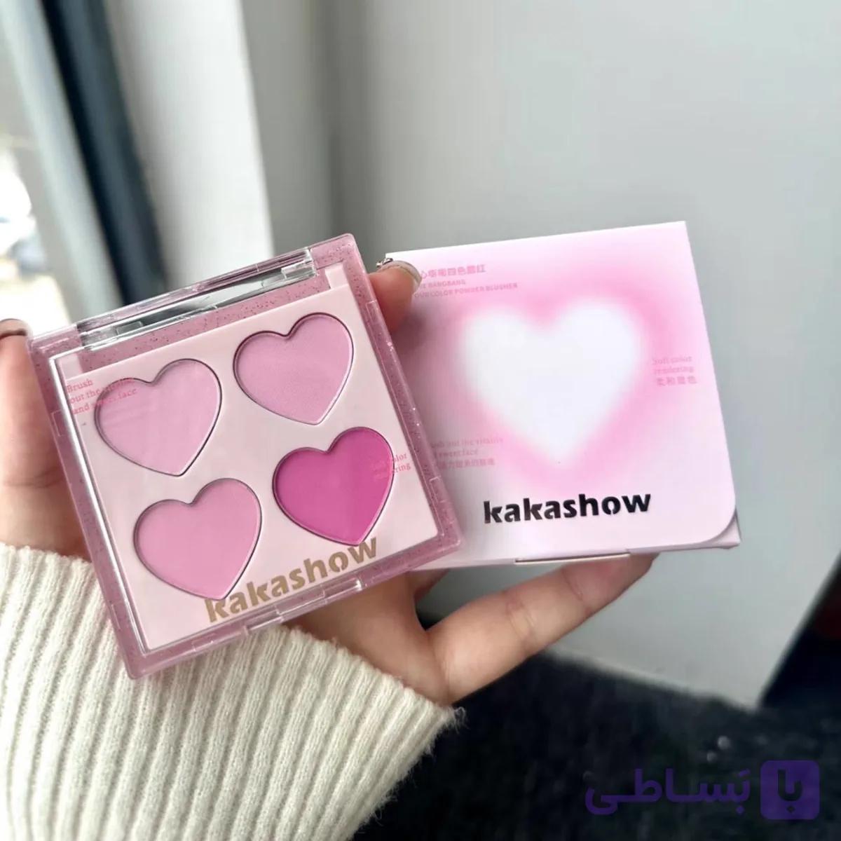 پالت رژگونه قلبی kakashow