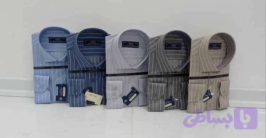 پیراهن مردانه کلاسیک دوخت صنعتی راه راه