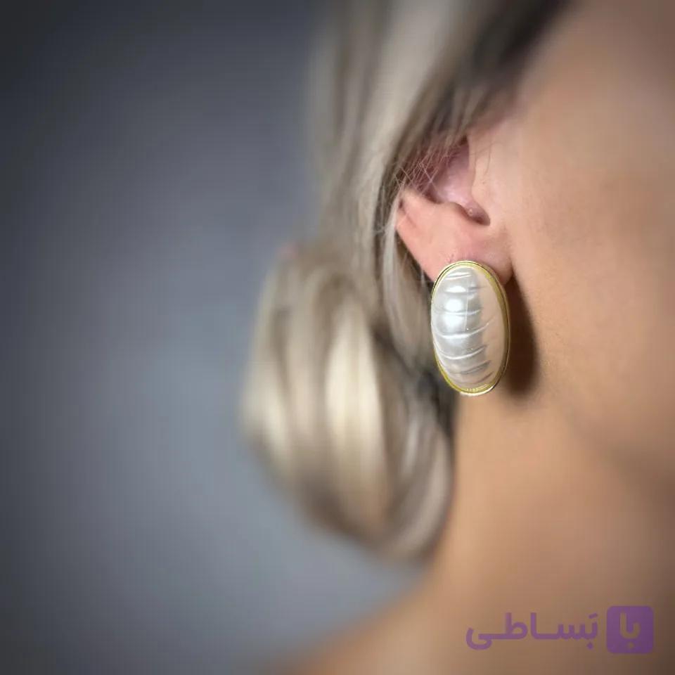 گوشواره باروک سفید زنانه