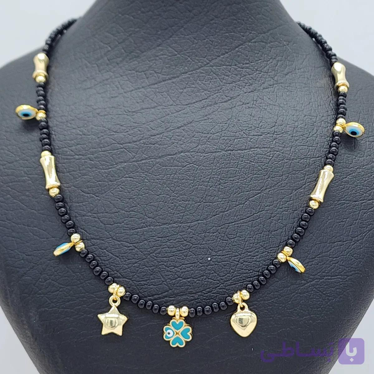 گردنبند ساحلی تابستونی سنگ و چشم نظر