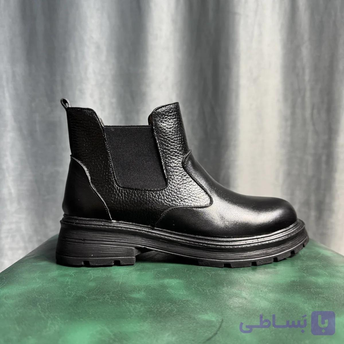نیم بوت چرم زنانه — تصویر 1