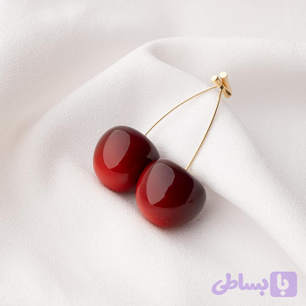 گوشواره گیلاسی (کد YK8ZR) — تصویر 1