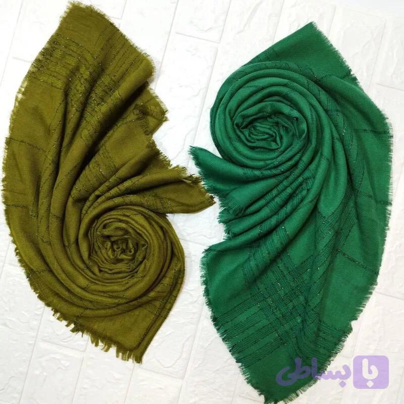 روسری چهارخونه لمه دار