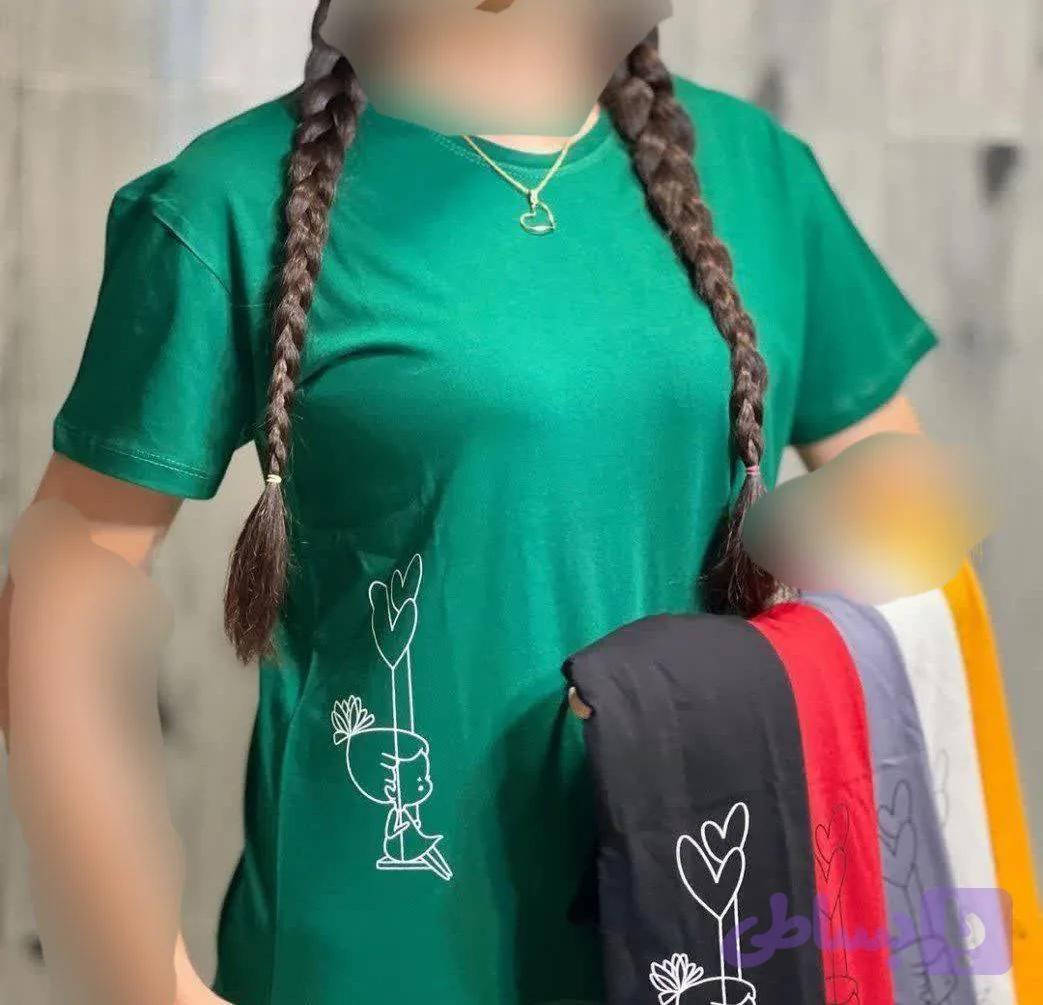 تی شرت باکسی طرح دختر بادکنکی