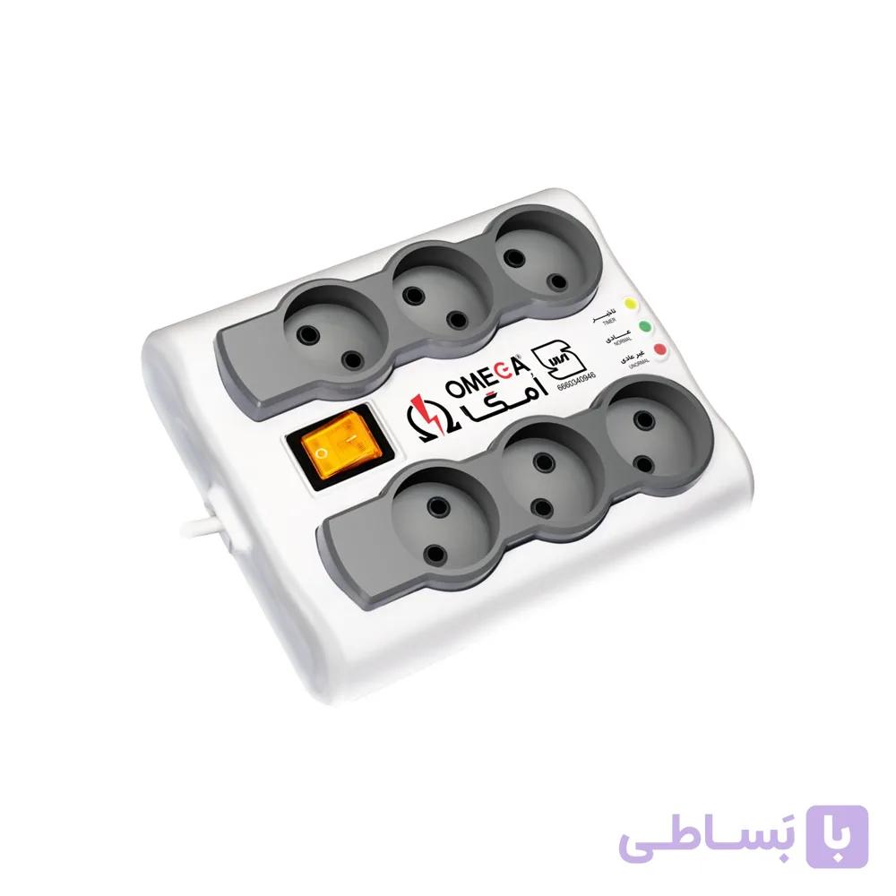 محافظ برق 6 خروجی 5متری صوتی تصویری اُمگا