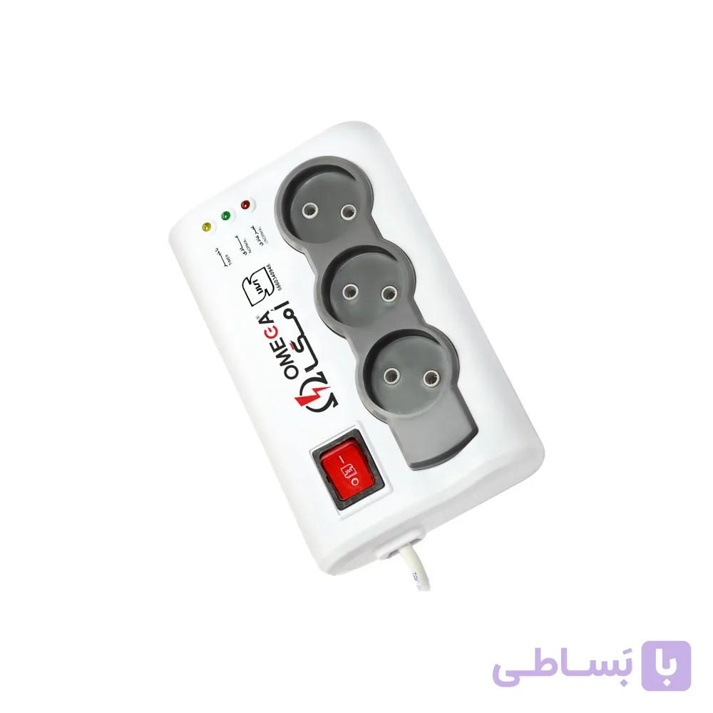 محافظ برق 3 خروجی 3متر صوتی تصویری اُمگا — تصویر 1