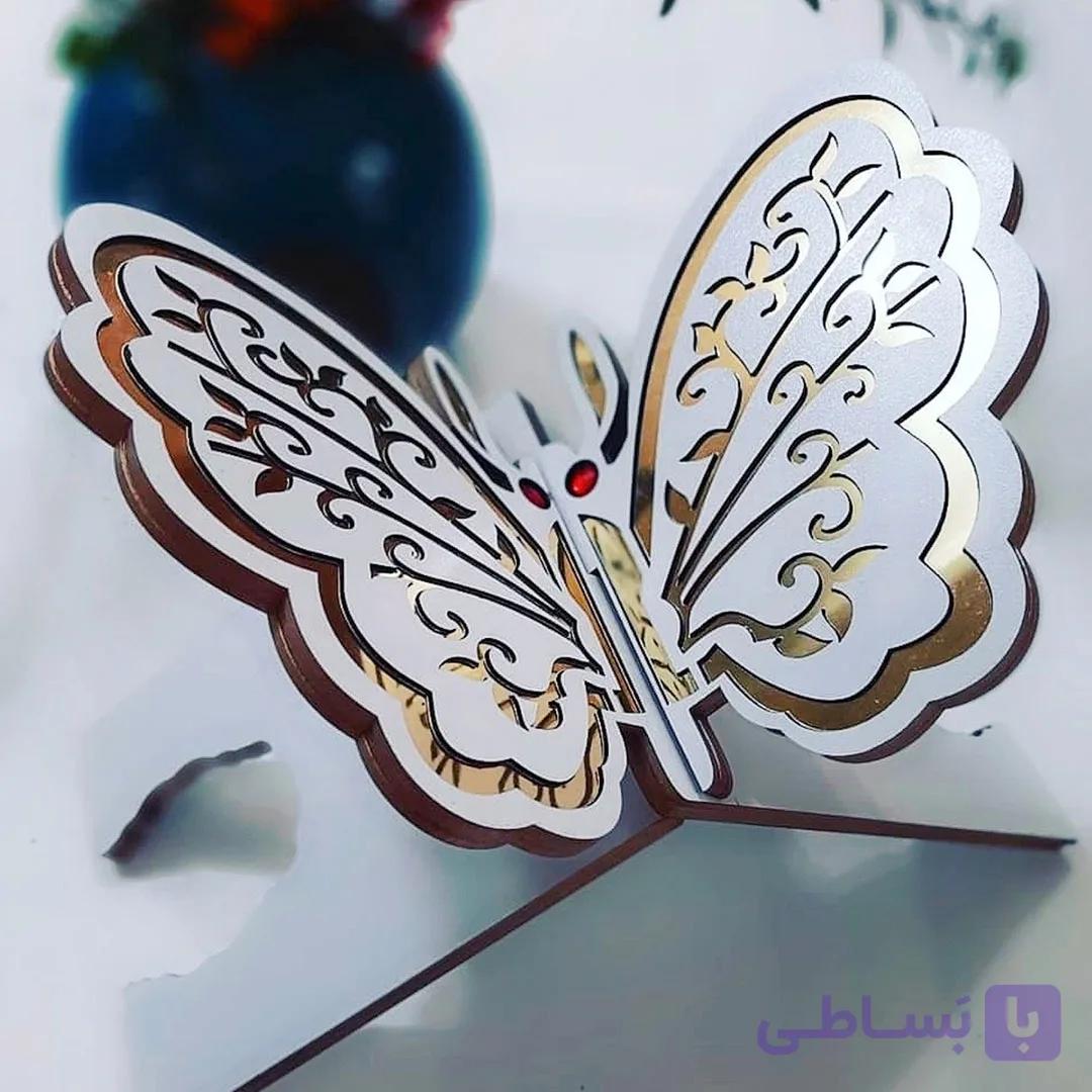 رحل قرآن مدل پروانه MDF با طراحی فانتزی و مدرن — تصویر 1