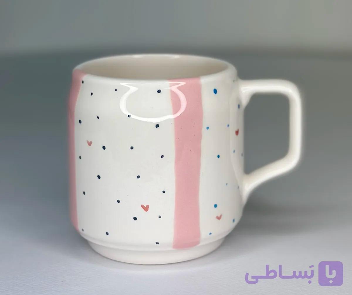 ماگ سرامیکی راه صورتی براق برند اِلفی