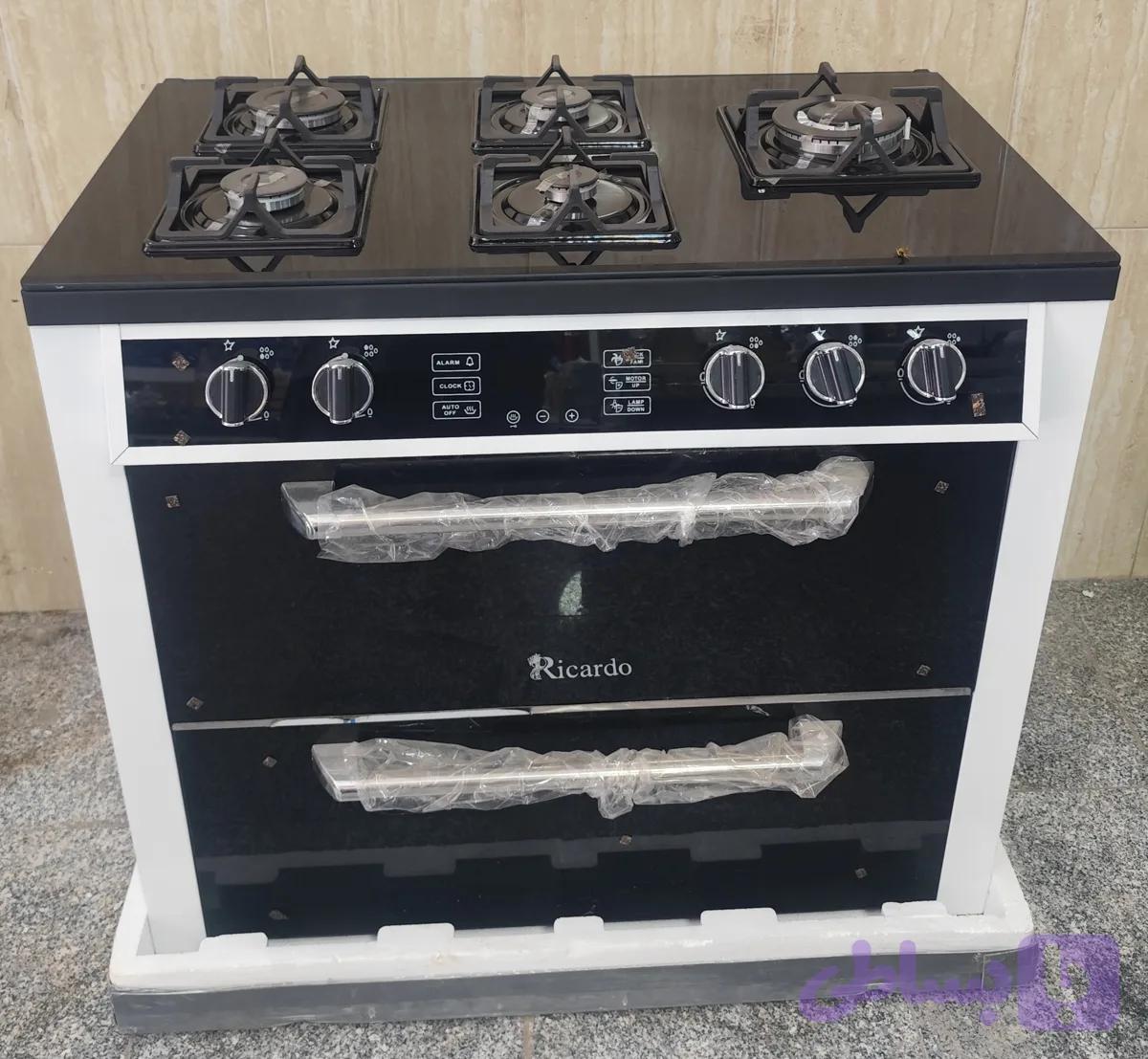 اجاق گاز طرح فر ریکاردو کشو دار فندک اتوماتیک