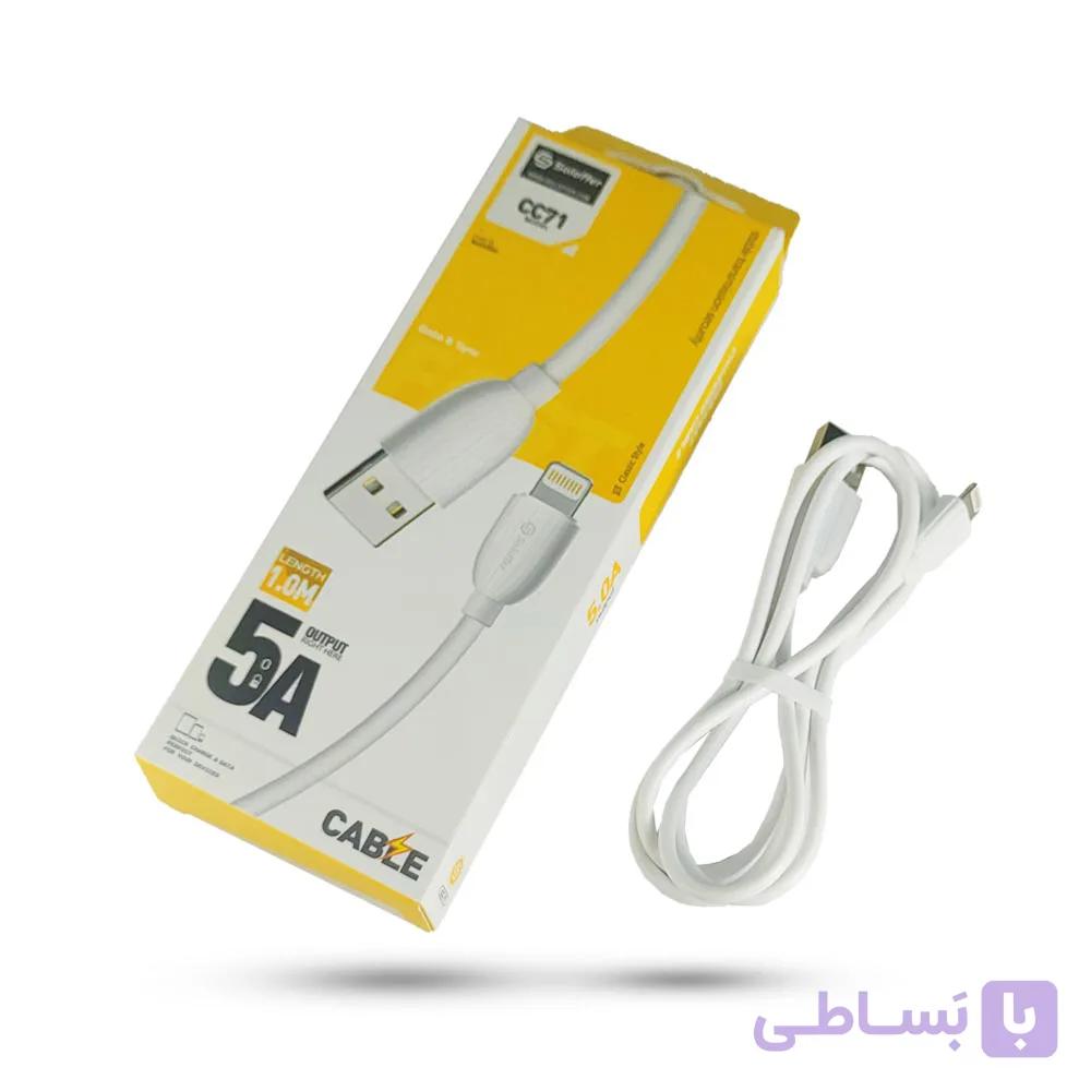 کابل دیتا و شارژ USB به لایتنینگ Soloffer مدل CC71 — تصویر 1