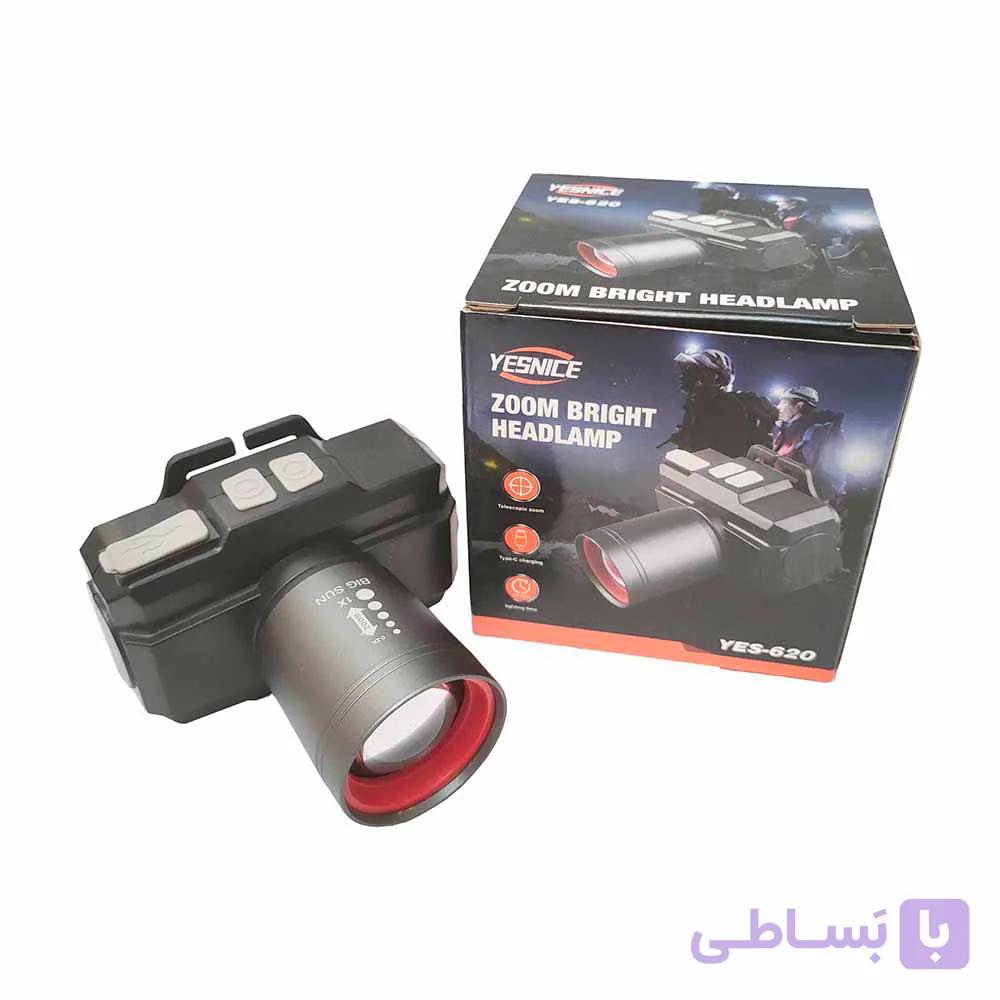 چراغ پیشانی زومدار YES-620 با باتری قابل تعویض و کارآمد — تصویر 1