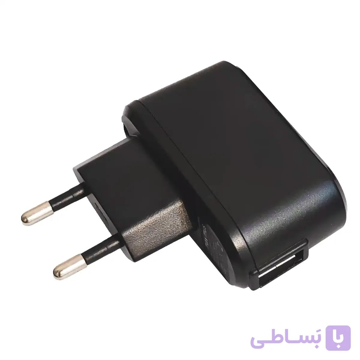 آداپتور 5 ولت 500mA ساده با خروجی USB مناسب برای شارژ چراغ قوه و لامپ شارژی — تصویر 1