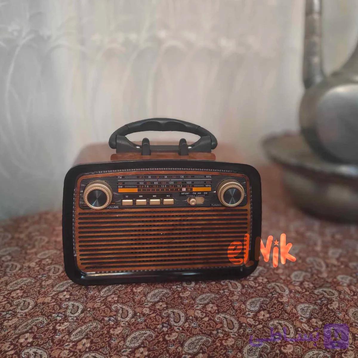 رادیو و اسپیکر شارژی بلوتوثی طرح آنتیک با چراغ قوه برند KBoard مدل KTF-1467 — تصویر 1