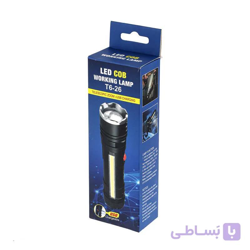 چراغ قوه زومدار پلیسی با چراغ جانبی و آهنربادار مدل T6-26 برند Ruilang — تصویر 1