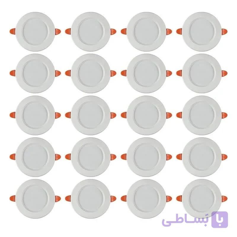 پنل هالوژن 7وات حسیس n338  پک به صرفه تر 20تایی و 10تایی — تصویر 1