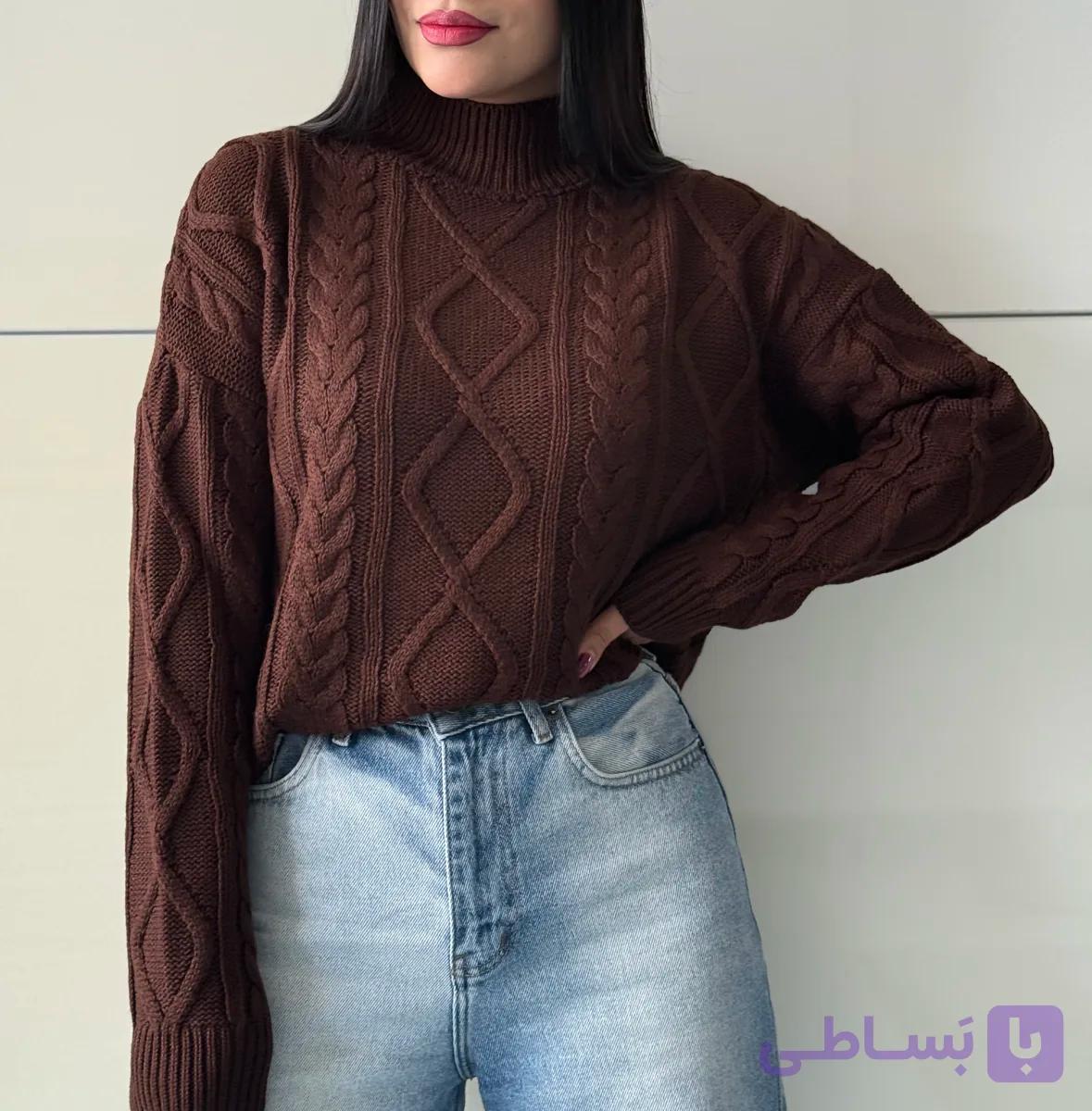 بافت زنجیری لوزی یقه ۱۰ سانت