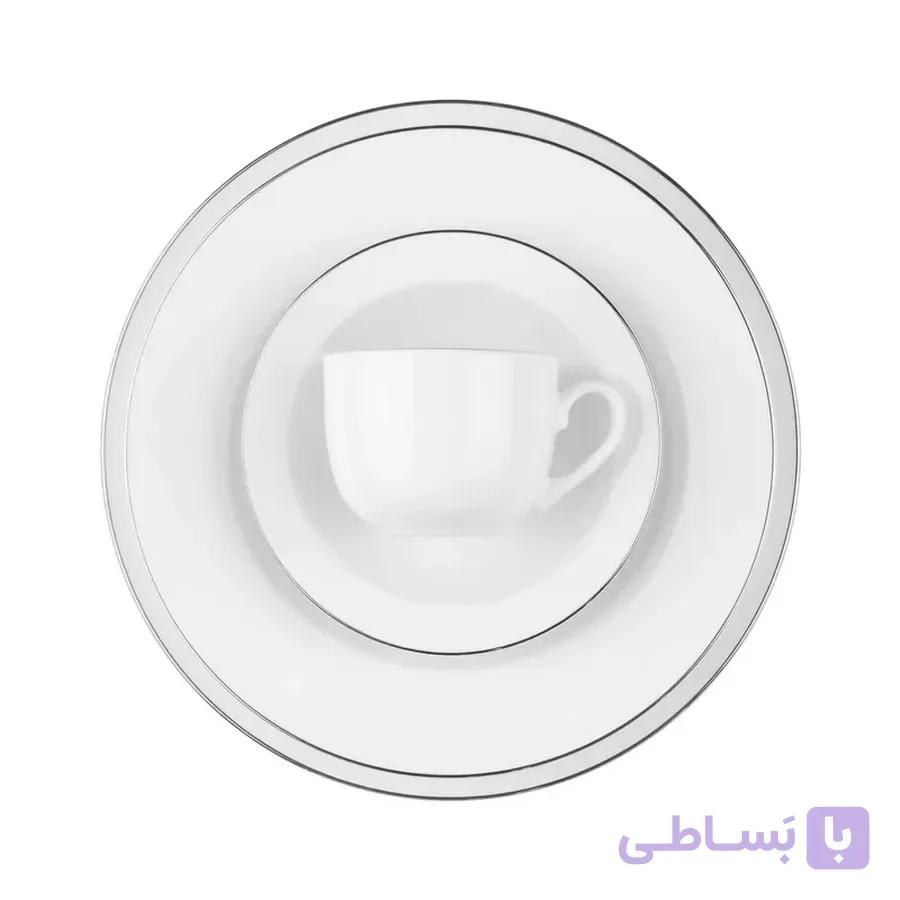 سرویس «اقتصادی» چینی زرین طرح یاسمن لب نقره ای 12 نفره 76 پارچه پیکره ایتالیا اف — تصویر 1