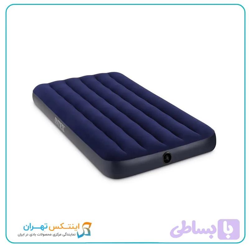 تشک بادی مخمل یک نفره مدل intex 64756