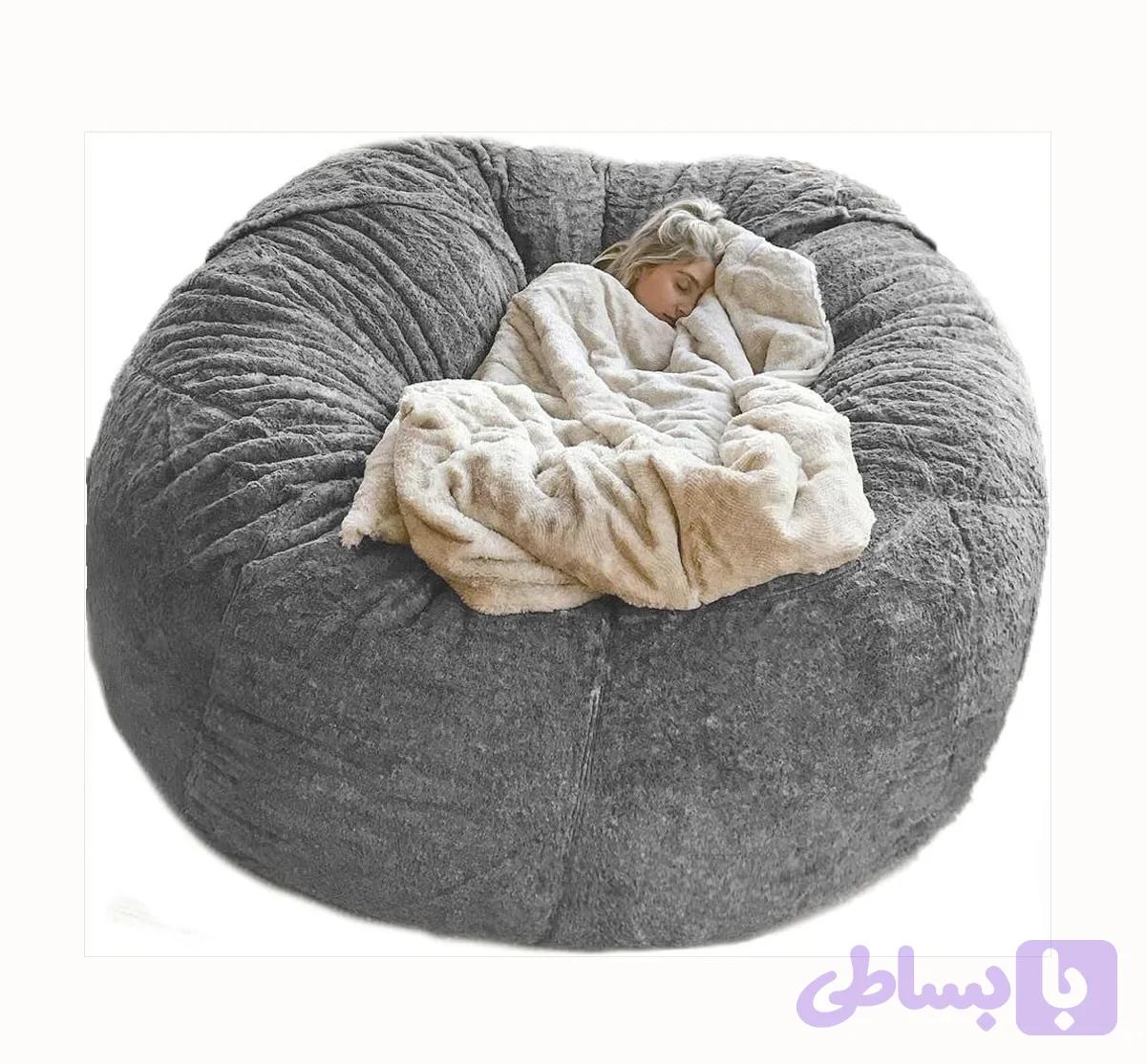 مبل شنی مخملی گرد