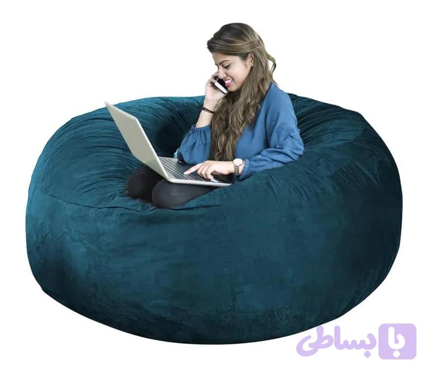 مبل شنی سبز یک نفره