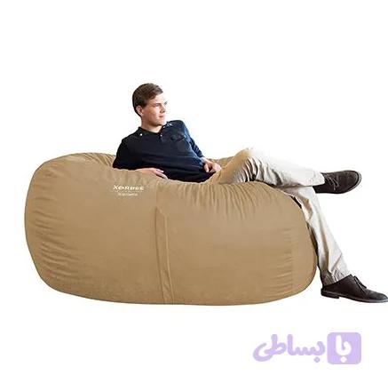 مبل شنی سایز بزرگ با رویه جیر