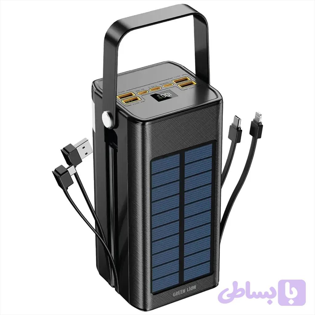 پاور بانک خورشیدی گرین لاین مدل L-PX79 ظرفیت ۱۰۰ هزار میلی آمپر