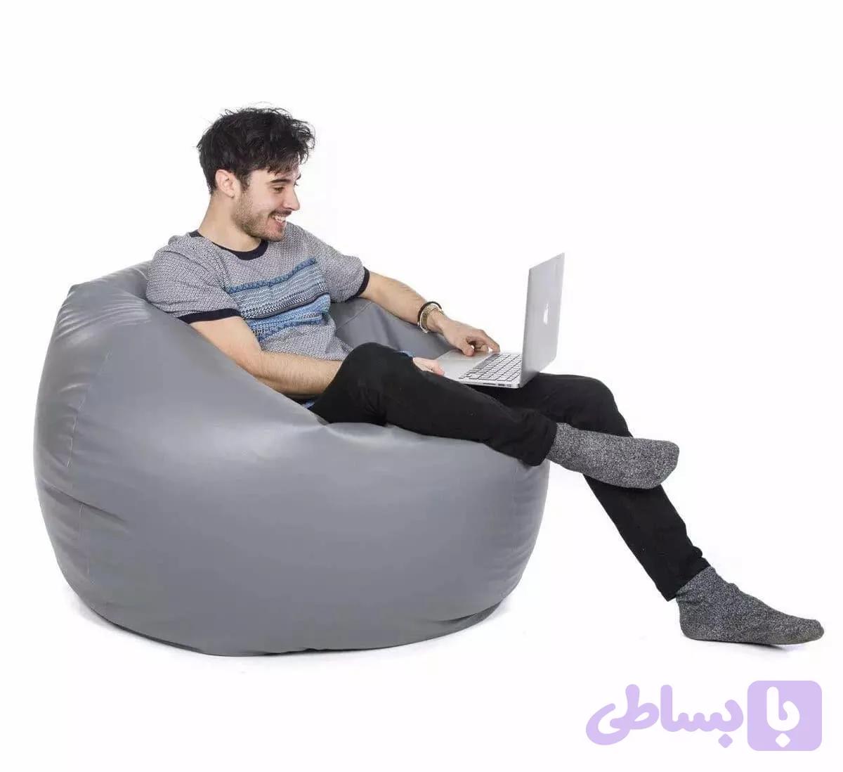 مبل شنی یک نفره پشت دار