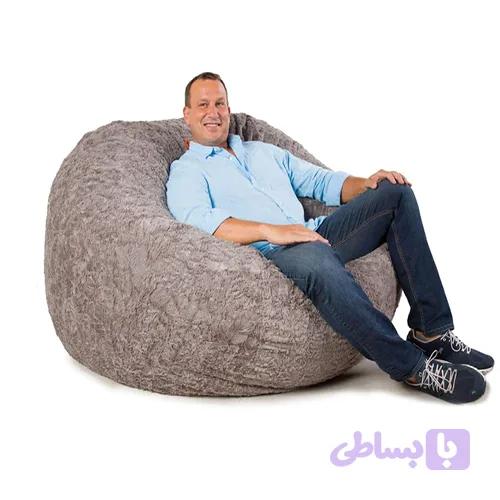 مبل شنی یک نفره گرد مخملی