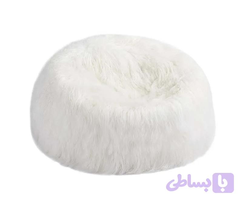 مبل شنی سفید خزدار اینتکس