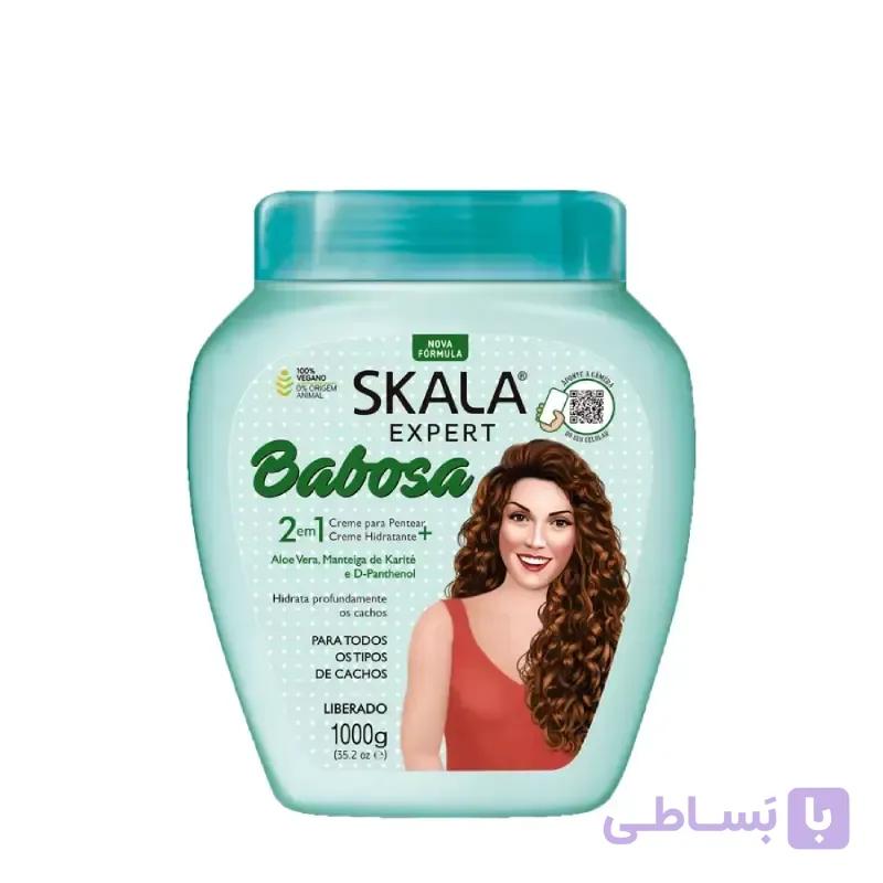 کرم حالت دهنده مو و آبرسان عمیق ساقه 2 در 1 موهای فر اسکالا - سایز 1000 گرم - زنانه | Skala 2 in 1 Deep Hydrating and Styling Cream for Curly Hair