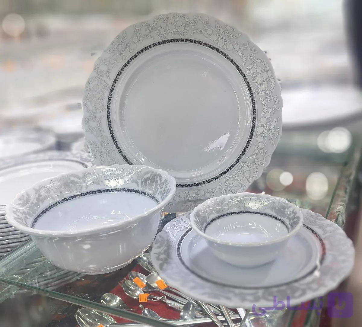 سرویس ۲۶پارچه آلاله نقره ای — تصویر 1