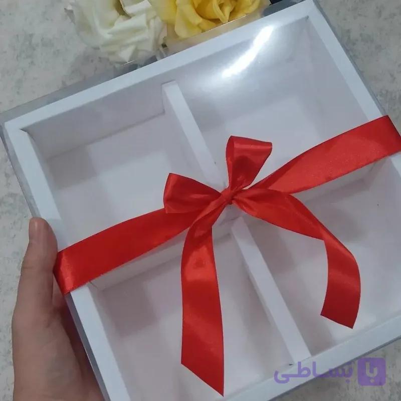 جعبه لبه دوبل بسته بندی دارای تقسیم بندی با درب تمام طلق