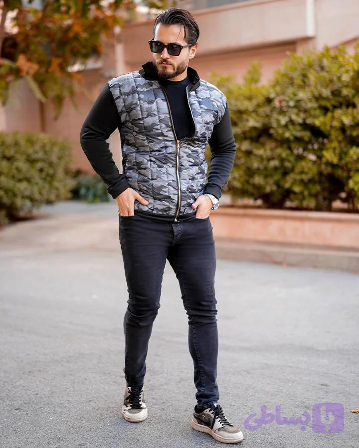 کاپشن مردانه ارتشی مدل jenpo کد 6391 — تصویر 1