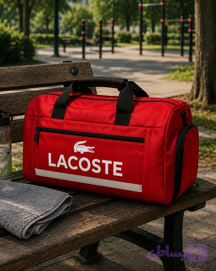 ساک ورزشی مدل LACOSTE ( قرمز )کد6567 — تصویر 1