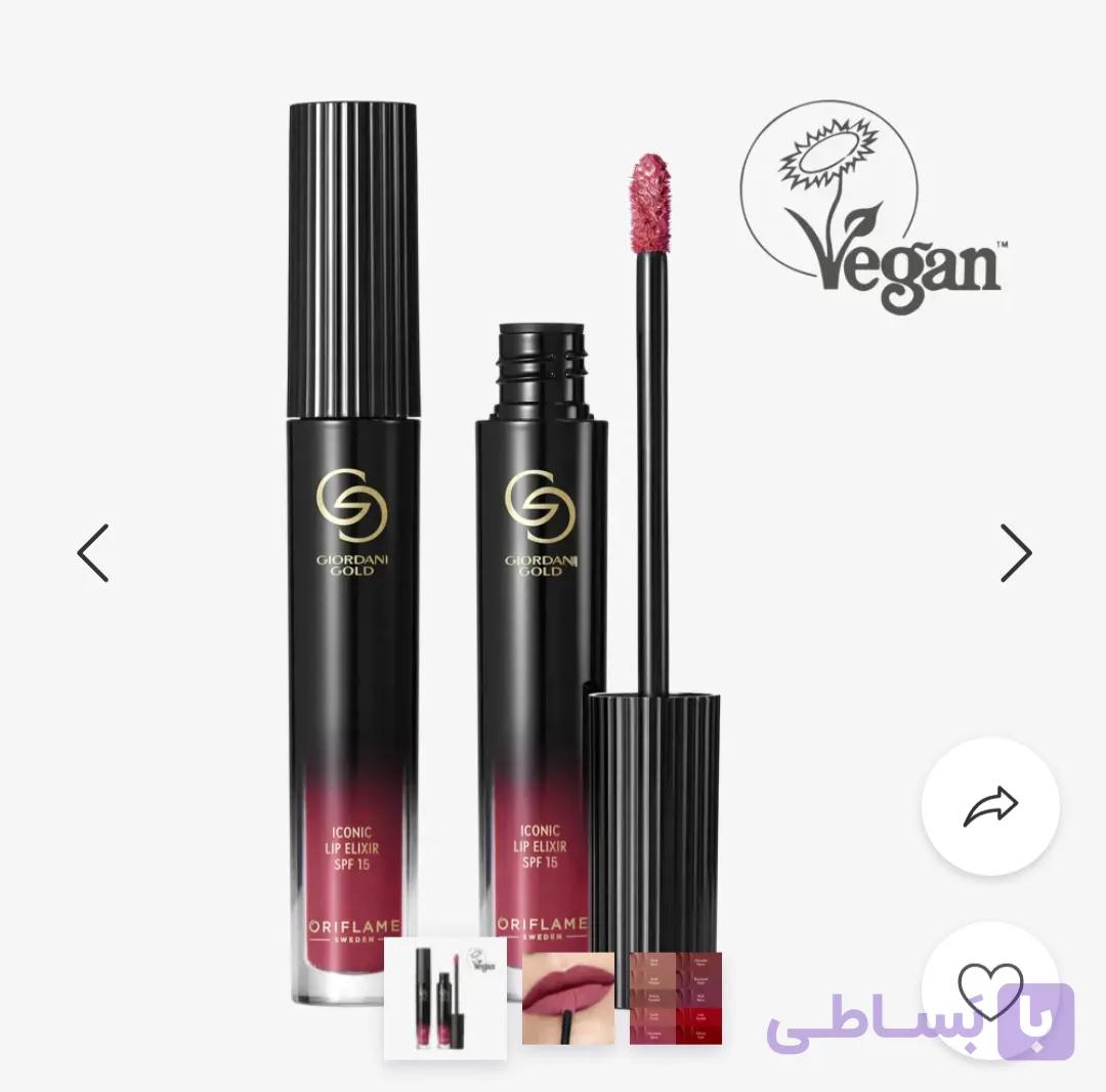 رژلب مایع مات الکسیر جوردانی گلد اوریفلیم گل رز تند spf15 کد44825