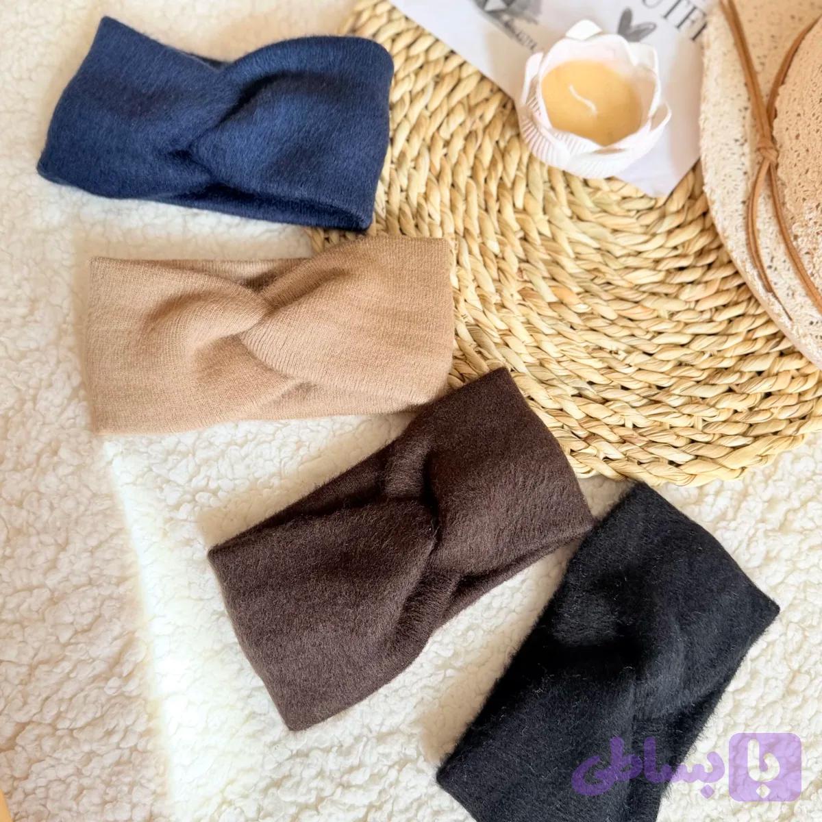 هدبند بافت گرم مدل گره ای — تصویر 1