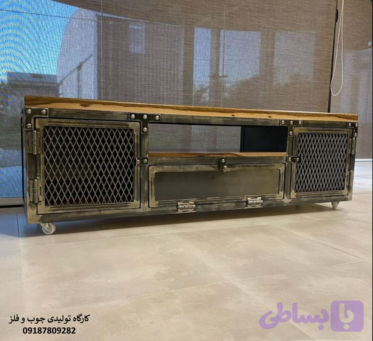 میز تلویزیون فلزی صنعتی دیار مدل 2032 — تصویر 1