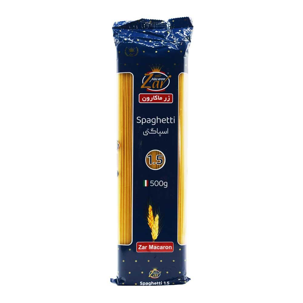 ماکارونی زر ماکارون ZAR MAKARON مدل اسپاگتی با قطر 1.5 وزن 500 گرم