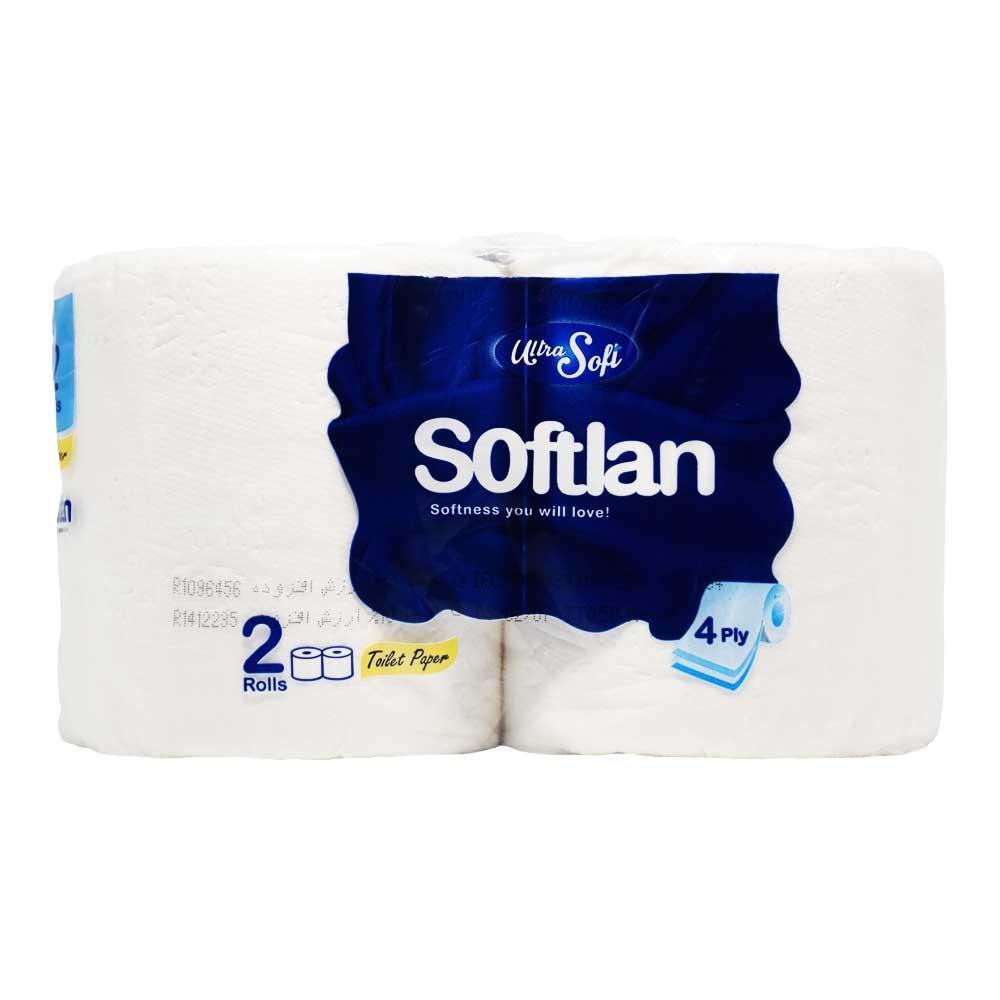 دستمال توالت سافتلن SOFTLAN بسته 2 عددی