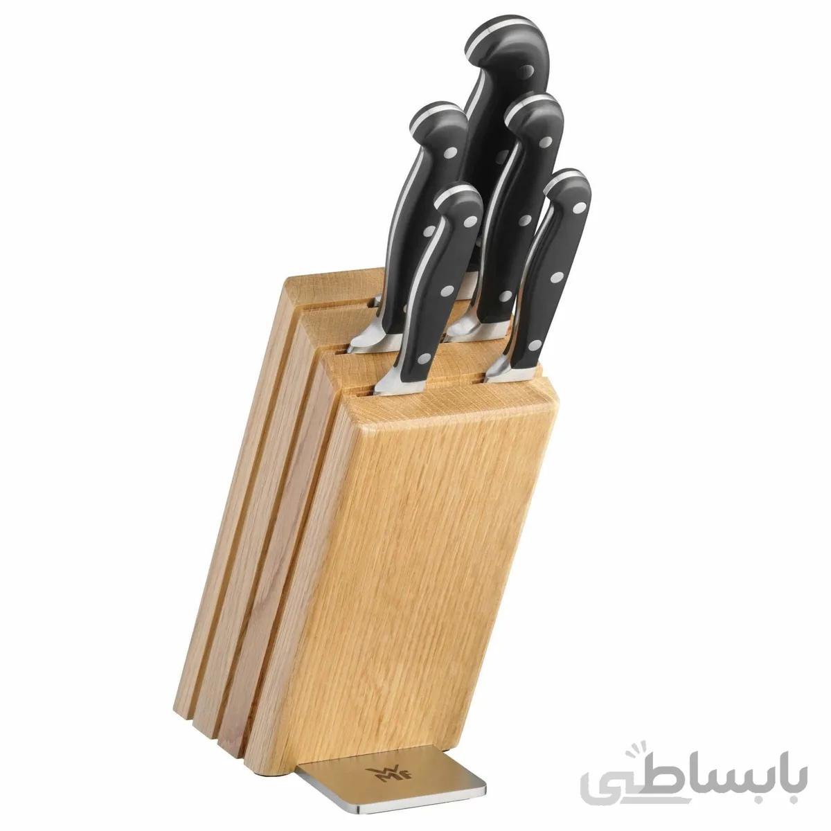 سرویس چاقو 6 پارچه دبلیو ام اف مدل WMF Spitzenklasse Messerblock plus